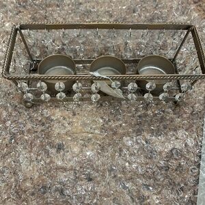 Metal and Jewelled Votive Candle/Tealight Holder Vintage NWT